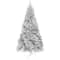 7ft. Pre-Lit Silver Artificial Tinsel Christmas Tree, Clear Lights